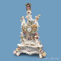 Meissen Clock And Stand Representing The Four Seasons