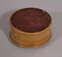 S/4526 Antique Treen 19th Century Small Pocket Compass