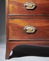 George III bow front caddy top mahogany chest