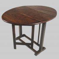 antique 17th century small oak platform gateleg table
