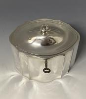 Georgian silver tea caddy John Denziloe 1794