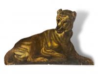 Dummy board in the form of a recumbent dog. Italian, late 17th century