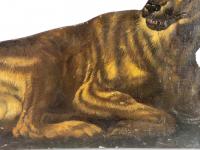 Dummy board in the form of a recumbent dog. Italian, late 17th century