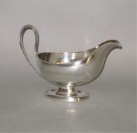 Old Sheffield Plate Silver Sauce Boat, circa 1785