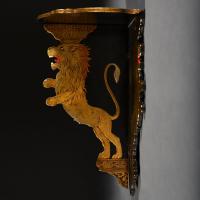 An Anglo Sinhalese Black Lacquer Wall Bracket
