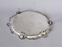 Old Sheffield Plate Small Silver Waiter, circa 1765