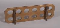 S/4563 Antique Treen Early 20th Century Pear Wood Platform Egg Stand