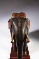 A Large Indian Polychrome Wooden Elephant