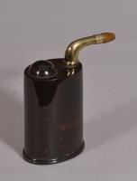 S/4575 Antique Edwardian Brass and Faux Tortoiseshell Ear Trumpet