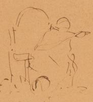 Jean Louis Forain (French, 1852 - 1932), Au Vatican, A set of three drawings