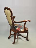 A rare George II period mahogany armchair of unusual proportions presumably made for the daughter of an important family, c.1740.