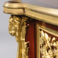 Detail of the bronze mounts to a Fine Louis XVI Style Parquetry Inlaid Centre Table, By François Linke