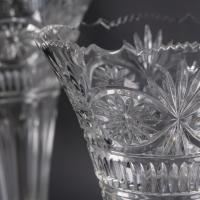 Victorian Silver-Plated Cut-Glass Vases, By Joseph Rodgers & Sons 
