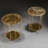 A Pair of Brass Etageres attributed to Maison Bagues