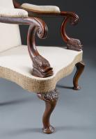 A Fine 19th Century Dolphin Library Chair