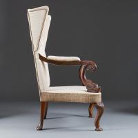 A Fine 19th Century Dolphin Library Chair