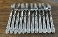 Mappin and Webb Louis Seize silver cake pastry forks 
