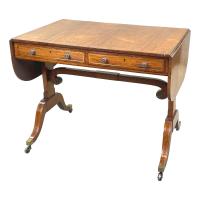 Regency English 19th Century Rosewood & Yew Sofa Table