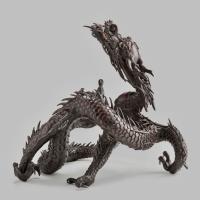 Japanese bronze three-clawed dragon, Meiji period