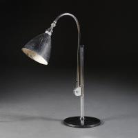 A Chrome and Black Enamel Desk Lamp by Bestlite