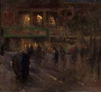 Ludovico Cavaleri (Italian, 1867-1942), Paris by Night, 1926