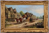 Coaching oil painting by John Charles Maggs