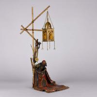 ‘Carpet Seller Lamp’ Vienna Bronze by Franz Bergman