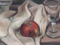 Louise-Jeanne Cottard-Fossey (French 1902-1983), Still Life with Apples and a Wine Bottle
