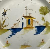Swansea Pottery Prattware painted charger of lobed form late 18th century