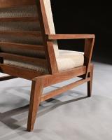 Rene Gabriel Mid 20th Century Oak Lounge Chairs