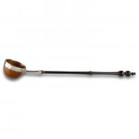 Silver mounted coquilla ladle. English, mid 18th century
