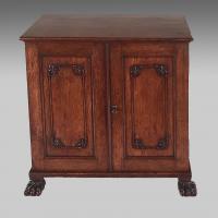 antique 19th century China Trade oak table cabinet