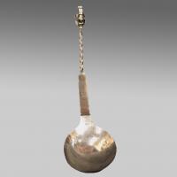 Late 16th century German, heraldic knop silver spoon