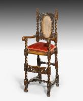 Charles II Oak Child’s Chair