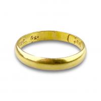 Gold posy ring ‘God above increase our love’. English, 18th century