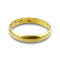 Gold posy ring ‘God above increase our love’. English, 18th century