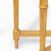 A Louis Philippe giltwood demi-lune console table