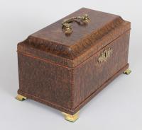George III period snakewood tea caddy