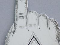 Edwardian Novelty Silver Pointing Finger Bookmark