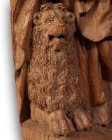Oak sculpture of Saint Mark. French, mid 16th century