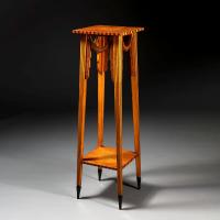 Arts and Crafts Satinwood Sculpture Stand