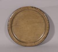 S/4689 Antique Treen 18th Century Sycamore Food Platter