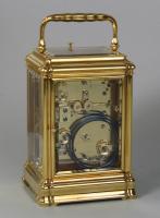 A gorge carriage clock by Henri Jacot & Alfred Baveux for Charles Frodsham rear