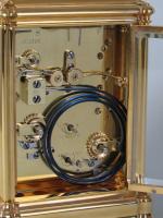 A gorge carriage clock by Henri Jacot & Alfred Baveux for Charles Frodsham backplate
