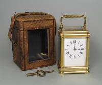 Henri Jacot Gorge Carriage Clock original box and key