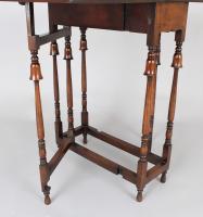 Edwardian burr walnut and parquetry Sutherland table of rare form