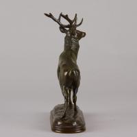 “Cerf qui Écoute” French Animalier Bronze by A L Barye - circa 1875