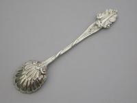 Victorian Cast Silver Salt Spoon