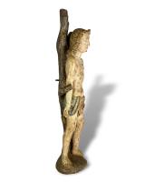 Limewood sculpture of Saint Sebastian. North Italian, mid 16th century