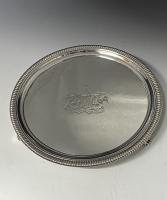 Hannam and Crouch George III silver salver tray 1801